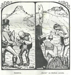 Dîme de 1800 et Dons pour les institutions épiscopales de 1900